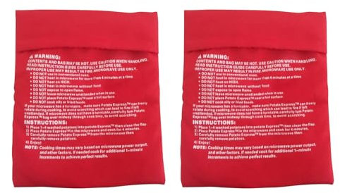Paquete de 2 bolsas de patatas para microondas, bolsa de patatas reutilizable para cocinar patatas al horno, bolsa para cocinar patatas perfectas en 4 minutos, utensilio de cocina rápido y fácil