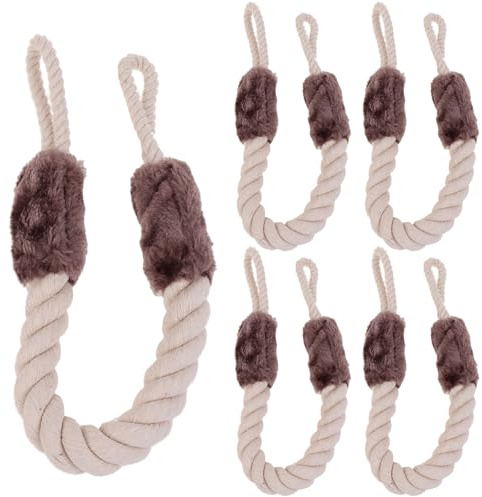 5 Stück Türkordel Klemmschutz, Baumwolle Türstopper Klinke Klemmschutz Kordel, Türkordel Weiß Türseil Klinke 60cm Türstopper Klinke Kordelfür den Schutz von Schränke Türen und Fensterund Kinder