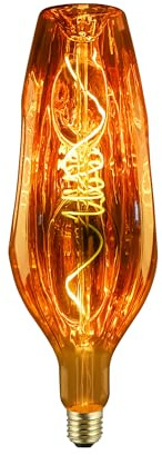 Suprema, Lampadina LED Decorativa Giant, Dimmerabile, Luce Calda, Attacco E27 (Bronzo bottiglia)