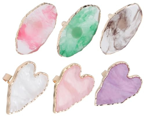Alipis 6 pièces Palette de Mélange Vernis Ongles Plateau Manucure Sécurisé à Bords Lisses Accessoire Nail Art Multiusage pour Salon et Fêtes