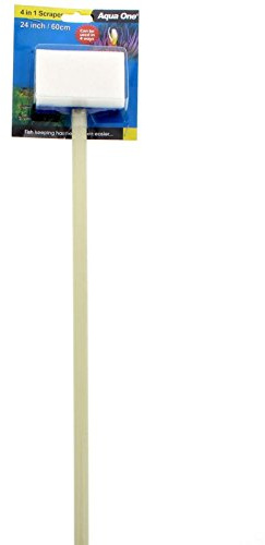 Aqua One - Raschietto per Acquario 4 in 1, Lunghezza 60 cm