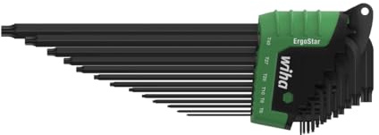 Wiha Allen-nycklar i ErgoStar-stativ med TORX® MagicSpring® – 13 bitar, svart oxidation