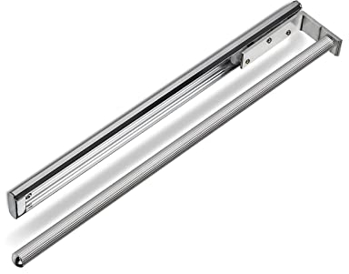 SOTECH Aluminium Handtuchhalter TED 1-armig Chrom poliert (450-730 mm, ausziehbar) Teleskop-Geschirrtuchhalter für Bad oder Küche