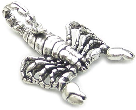 Scorpion sterling silver pendant .925 x 1 Scorpio Zodiac Scorpions