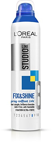 L’ORÉAL PARIS - Studio Line Fix et Shine - Spray Coiffant Fixation Ultra Forte - Tenue Jusqu'à 24h - Hommes et Femmes - 150 ml