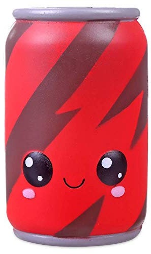 ANBOOR Squishies Cola Dose Antistress Squishies Langsam Steigend Squeeze Quetsch Spielzeug Slow Rising Toys Squishies Getränk Spielzeug Speelgoed Kinder Erwachsene Rot (7*7*12cm, 1 Stück)