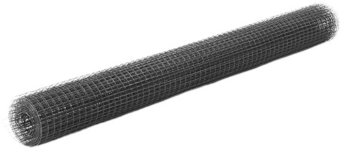 vidaXL Alambrada de gallinero Acero Revestimiento PVC Gris 25x1,5 m, Cerca de Alambre, alambrada metálica, Rollo de Alambre de Malla, Alambre de Malla