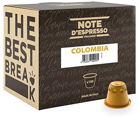 Note d'Espresso - Colombia - Capsules de Café - Exclusivement Compatible avec Machine NESPRESSO* - 100 x 5,6 g