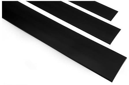5 M Flat Self-Adhesive Door Window Architrave PVC Cover Strip Masking Trim TMW Profiles (40 mm (1.57 in), Black)