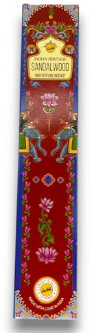 SreeVani Indian Heritage - Varillas de incienso de sándalo, 15 g, 15 varillas