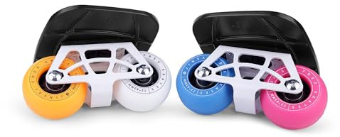 FreeSkates bärbar rullskridskor, platta, med aluminiumlegering däck halkfri, bräda delad skateboard med PU-hjul avancerade lager (fyrfärgad)