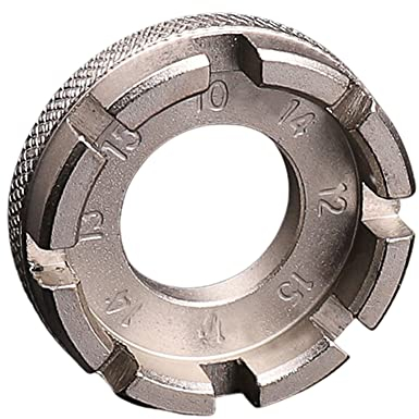 melebellot Speichenschlüssel Fahrrad,Fahrradspeichenwerkzeug 6 Größen 10-15 Gaug Anziehwerkzeug,Für Speichengröße Fahrradreparatur,Fahrradspeichen Zentrieren Reparieren (Silver)