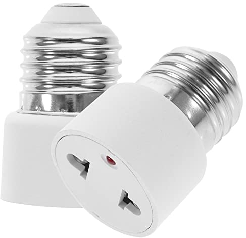 YARNOW E27 Sockel Konverter Lampensockel Lampenfassung Adapter E27 Fassung Adapter E27 Lampensockel Adapter für LED-Lampen, Glühbirnen, Halogen, CFL-Lampen (2 Stück)