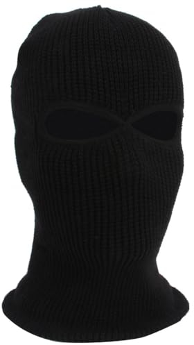 Voarge Gestrickte Skimaske Winter Sturmhaube mit 2 Löchern Ski Gesichtsabdeckung für Winter, Outdoor, Sport