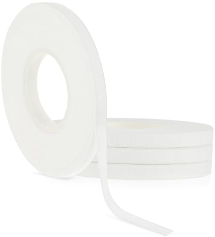 Qianyu 4 Rollen Sporttape weiß Finger Tape Hypoallergenes Tapes 0.5 cm x 10 m Handball Zubehör hautfreundliches Klettertape Elastisches Kinesiologie Tape für Volleyball Torwart Training Kraftsport