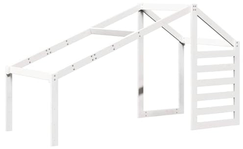 vidaXL Toit de lit pour Enfants Blanc 198x87x113 cm Bois de pin Massif, Toit de lit, baldaquin de lit pour Enfant, Toit pour lit d'enfant