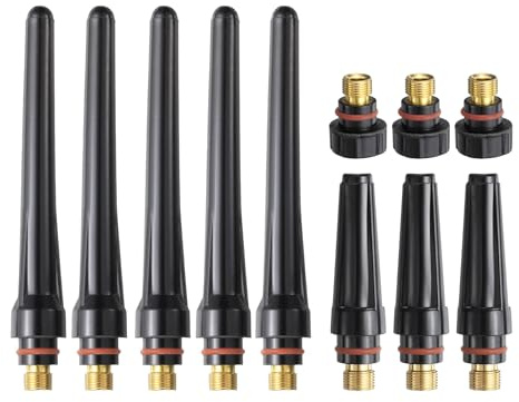 sourcing map 11pcs TIG Back Cap 57Y02 57Y03 57Y04 Fit Welding Torch WP-17, WP-18, WP-26 Back Cap for TIG Torch Part Accessory Replacement Part