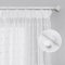 MYSKY HOME Cortinas con cinta fruncidora blanca, cortina corta de voile, cortinas modernas para habitación infantil, para cortina, bordado, semitransparente, juego de 2 unidades, color blanco, 145 x