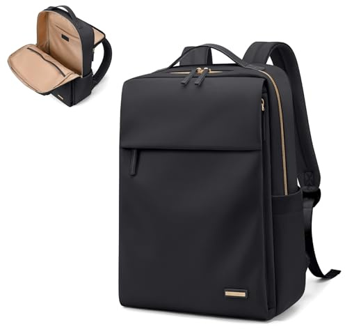 GOLF SUPAGS Flygbolag Godkänd Laptop Ryggsäck Dam Ledig Multifunktionell Ryggsäck Lämplig för 15,6 tum Notebook för arbete, universitet och resor, Svart, 15.6 Pollici