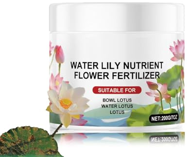 Wasserpflanzendünger 200G, Seerosen-Nährstoffblütendünger, Dünger Wasserlily - Lotuswachstum Pulver, Teichpflanzen Nährstoff, für Effektiver Pflanzenblüten-Booster, Seerosendünger (1P)