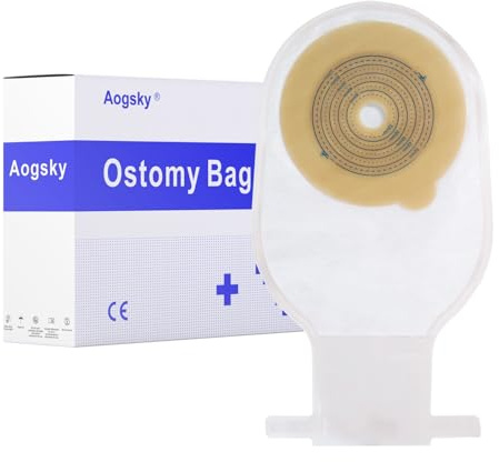 25 pezzi di borsa for stomia monoblocco adatta for forniture for la cura dell'ileostomia, borse for stomia for ileostomia tagliate for adattarsi a forniture for stomia da 20-70 mm