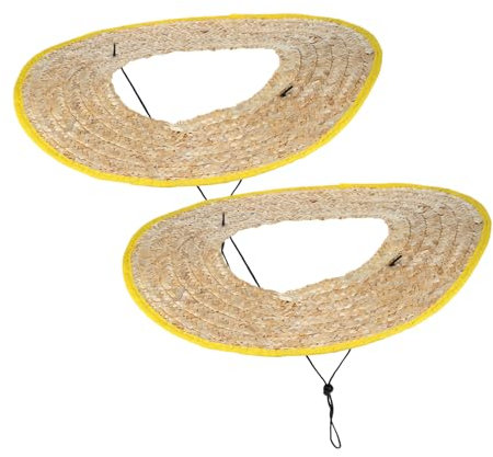 Casque de Chantier Respirant Visière Solaire en Paille Beige