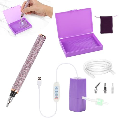 Lápiz Eléctrico para Pintar Arte con Diamantes, Bolígrafo de Pintura de Diamante Lápiz para Pintar Arte con Diamantes al Vacío para Pintura con Diamantes, Bordado y Decoración de Uñas