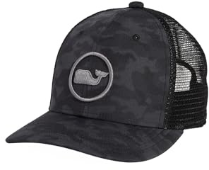 vineyard vines Boys Whale Dot Performance Trucker Hat Baseball Cap, Gray Harbor, One Size