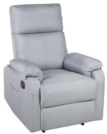 ECODE® Fauteuil Relax Repos Reclinable Manuel en Tissu pour Salon avec Accoudoirs Rembourrés, Housses Amovibles et Lavables, Système Zero Wall avec Position