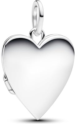 Pandora Moments 394013C01 Pendentif en Forme de cœur à charnière en Argent Sterling Compatible Moments et ME