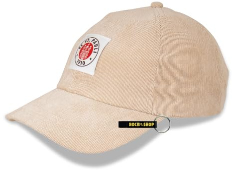 FC St. Pauli Cap Babycord Logopatch, Offizieller Fanartikel, Cap aus Feincord mit Patch & verstellbarem Verschluss