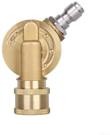 GLFLOW Acoplador giratorio para lavadora a presión de 240°, 7 ángulos ajustables, 4500 PSI de alta presión, conexión rápida de 1/4 pulgadas