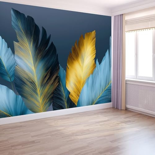 Lussuosa carta da parati botanica con foglie di banano, per soggiorno, colore grigio chiaro, decorazione per camera da letto, poster – carta da parati fotografica in tessuto non tessuto, 200 x 140 cm