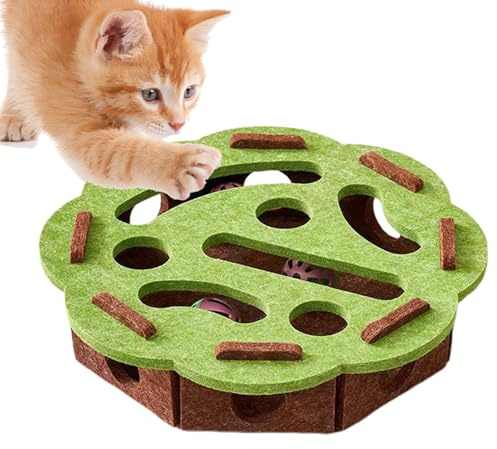 Generico Giochi Rompicapo per Gatti | Giocattoli Interattivi con Labirinti | Scatola Labirinto con Campanello per Esercizio Stimolazione Mentale Arricchimento Gioco dei Gatti