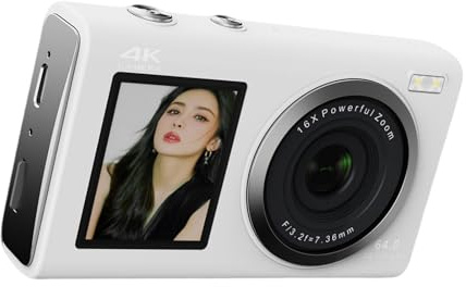 Fotocamera A Doppio Schermo Da 80 4K Con Batteria A Lunga Durata E Facile Per Fotografi Adolescenti Viaggiatori Studenti Fotocamera Digitale Portatile Con Doppio Schermo