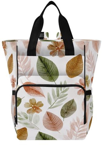 Ttgoth Sac à dos à langer étanche avec porte-biberons isothermes, sac à dos de voyage multi-poches avec sangles de poussette pour maman et papa