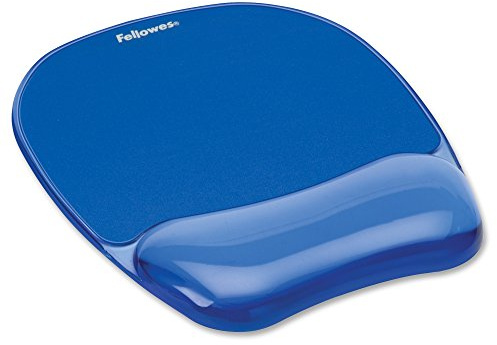 Fellowes Maus Pad mit Handgelenkauflage Transparentes Gel blau