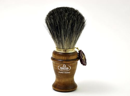 Omega 6191 Pure Badger Shaving Brush with Ash Handle
