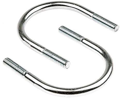 RS PRO Rund Rundstahlbügel U-Schelle 40mm M12, Ø 12mm x 90mm, Stahl Glanzverzinkt, Packung a 5 Stück