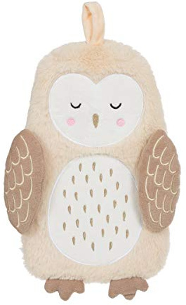 Sass & Belle Olivia Owl Hot Water Bottle, Bezug: Polyester, Wärmflasche: Gummi, braun, Einheitsgröße