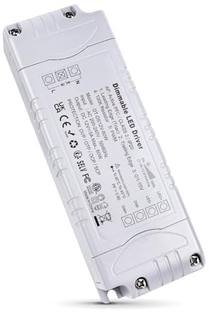 LED Trafo 12V 60W Dimmbar Triac & 0/1-10V, 5A 230V auf 12V DC Treiber | Konstantspannungs Netzteil LED Transformator Niedervolttrafo für LED Streifen, Nicht für Halogen