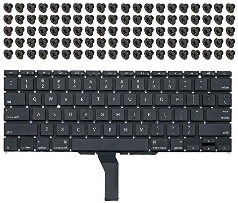 Willhom - Kit di ricambio per tastiera US + viti per MacBook Air 11 A1370 A1465 (metà 2011-inizio 2015)