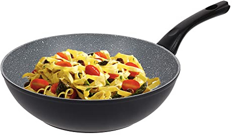 URBN-CHEF Forged Aluminium Induction Wok Chinese Frying Pan Cooking Pot Cookware