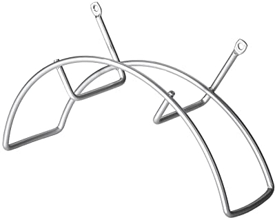 SOTECH Schlauchhalter Silberoptik (BA 96 mm, Breite 179 mm) Schlauchhalterung zum Anschrauben, Kabelhalter für Besenschrank, Hauswirtschaftsräume & Werkstätten