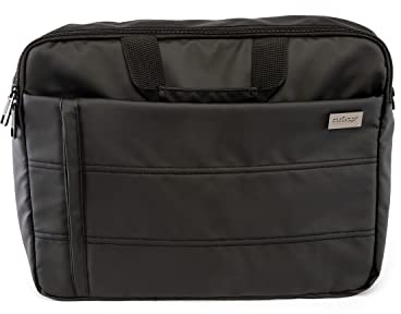 Nilox - Borsa Notebook 15.6'' - Borsa Porta PC con Tracolla - per PC di Dimensioni 15.6 - con Tre Ampi Scomparti, Cerniera Rinforzata e Design Solido - Nero