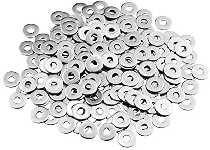 Rondelles Metal M4, Rondelles Plates MeHurr 100 Pièces, Rondelle Inox M4 x 12mm, Rondelle en 304 Acier Inoxydable DIN9021 / ISO7093, Penny Rondelles pour Vis et écrous