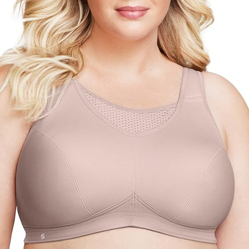 Glamorise Damen Hochleistungs Bustier Sport-BH, Roségold,90E