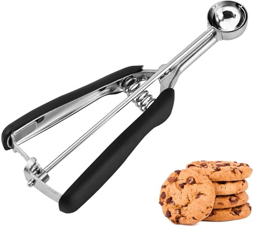 JUNADAEL J Mini Cookie Scoop, Extra Small 1/3 Tbsp Scoop,1 Tsp Cookie Dough Scoop, Melon Baller Scoops, Mini Ice Cream Scoop, Comfortable Grip, Non-Slip, For Making Cookie Melon Ball Ice Cream