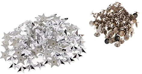 Luzhengyang 100x Kunststoff Nieten Ziernieten Hohlnieten Stern Nieten Gothic Punk 9mm