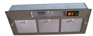 Cappa Gruppo Incasso INOX da 70cm a 2 motori e filtro cappa alluminio